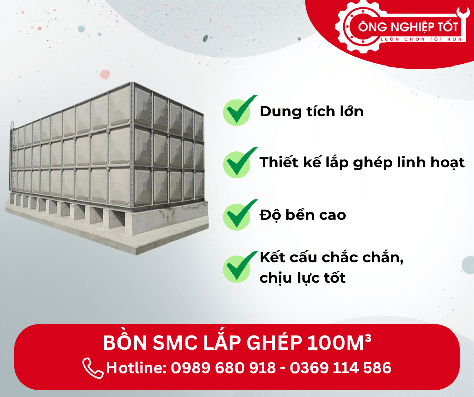 Những ưu điểm nổi bật của Bồn SMC lắp ghép 100m³